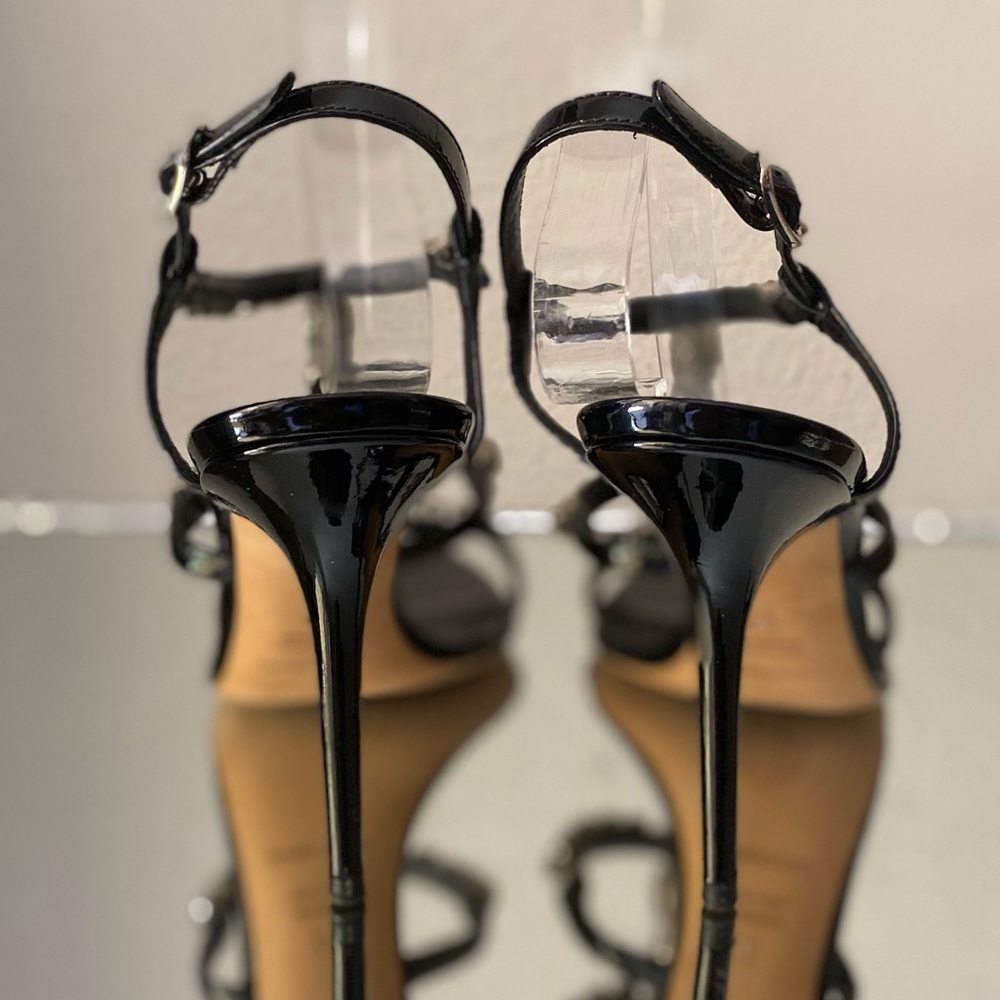 Dolce & Gabbana black patent rhinestone Heels - Picture 10 of 11